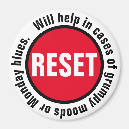 Grumpy Druk op de Reset Button Magneet (Voorkant)