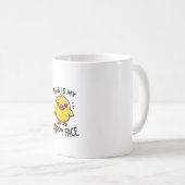 Grumpy Duck - Dit is mijn vrolijke gezicht grappig Koffiemok (Voorkant rechts)