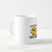 Grumpy Duck - Dit is mijn vrolijke gezicht grappig Koffiemok (Voorkant links)