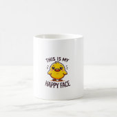 Grumpy Duck - Dit is mijn vrolijke gezicht grappig Koffiemok (Center)