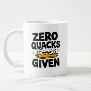 Grumpy Duck "Zero Quacks Gezien" Grappig Sarcastis Grote Koffiekop
