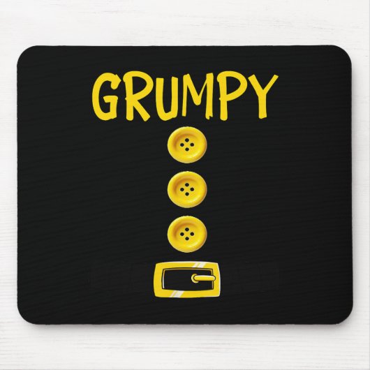 Grumpy Dwarf Halloween Costume Color Matching Grum Muismat (Voorkant)