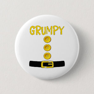 Grumpy Dwarf Halloween Costume Color Matching Grum Ronde Button 5,7 Cm