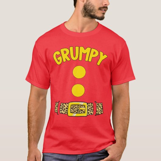 Grumpy Dwarf Halloween Costume Gifts Idea Grumpy L T-shirt (Voorkant)