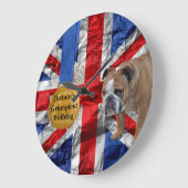 Grumpy English Bulldog Acrylic Wall klok (Hoek)