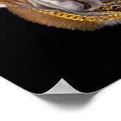 Grumpy English Bulldog met Hip Hop Rapper Poster (Hoek)