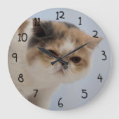 Grumpy Face Cat Grote Klok (Voorkant)