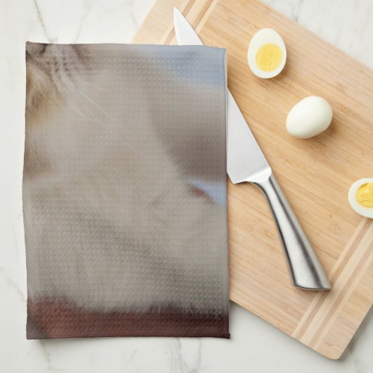 Grumpy Face Cat Theedoek (Quarter Fold)