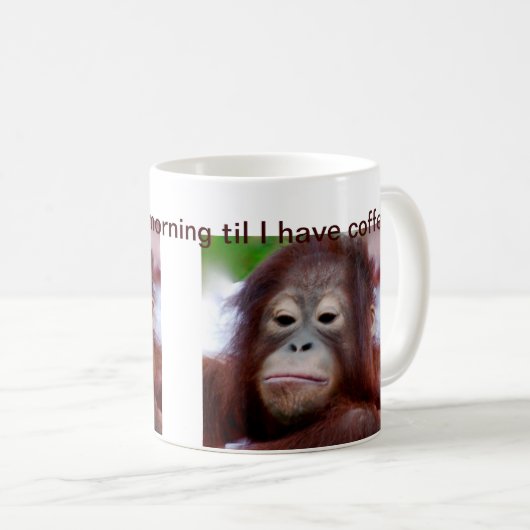 Grumpy Face Coffee Drinker Koffiemok (Voorkant rechts)