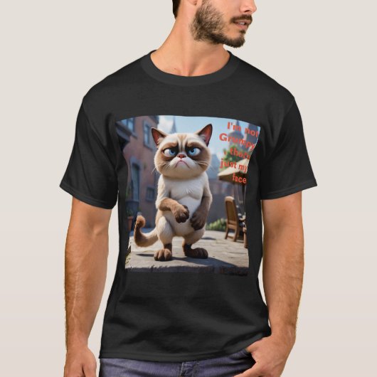 Grumpy Face T-shirt (Voorkant)