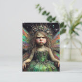 Grumpy Fairy in een groene jurk Briefkaart (Staand voorkant)