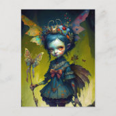 Grumpy Fairy Pixie Fantasy Art Briefkaart (Voorkant)