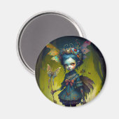 Grumpy Fairy Pixie Fantasy Art Magneet (Voorkant / Achterkant)