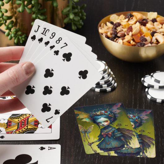 Grumpy Fairy Pixie Fantasy Art Pokerkaarten (Insitu)