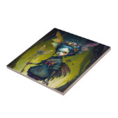 Grumpy Fairy Pixie Fantasy Art Tegeltje (Zijkant)