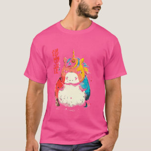 Grumpy Fat Unicorn Japanse kunstlegende Rare Uni T-shirt