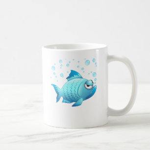 Grumpy Fish Cartoon Koffiemok