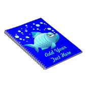 Grumpy Fish Cartoon Notitieboek (Rechterzijde)