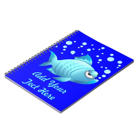 Grumpy Fish Cartoon Notitieboek (Linkerzijde)