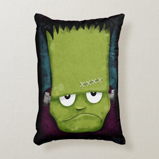 Grumpy Frankenstein's monster Halloween Accent Kussen (Voorkant(Verticaal))