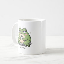 Grumpy Frog met een kleine kop koffie