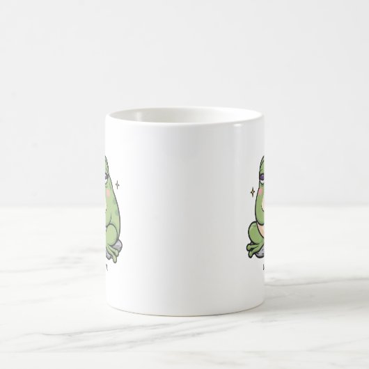 Grumpy Frog met een kleine kop koffie (Center)