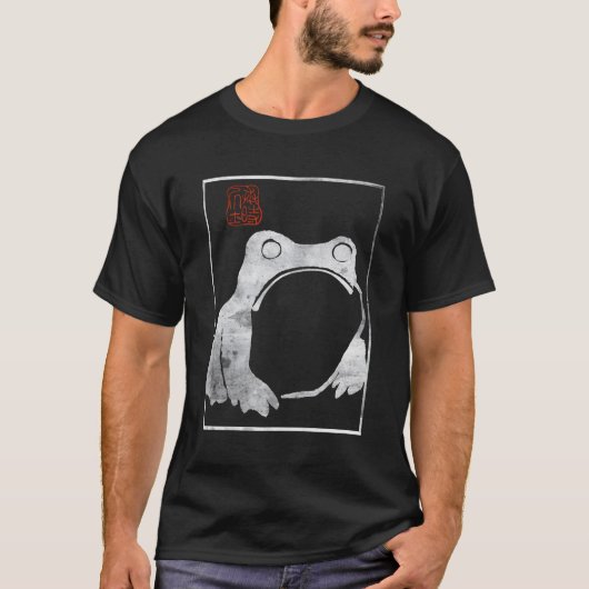 Grumpy Frog Niet onder de indruk Toad Japans T-shirt (Voorkant)