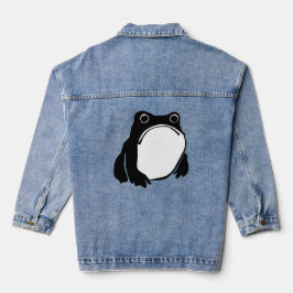 Grumpy Frog tekenen Japanse kunst van Matsumoto Ho Denim Jacket