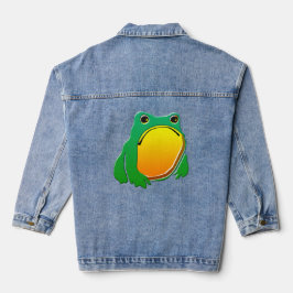 Grumpy Frog tekenen Japanse kunst van Matsumoto Ho Denim Jacket