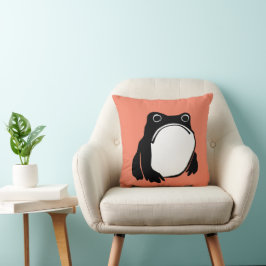 Grumpy Frog tekenen Japanse kunst van Matsumoto Ho Kussen