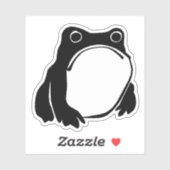 Grumpy Frog tekenen Japanse kunst van Matsumoto Ho Sticker (Vel)