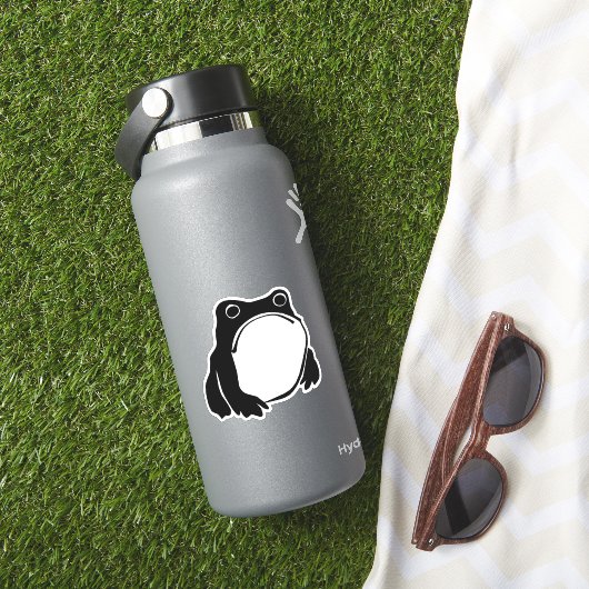 Grumpy Frog tekenen Japanse kunst van Matsumoto Ho Sticker (HydroFlask Insitu)