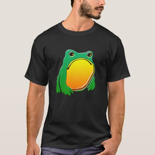 Grumpy Frog tekenen Japanse kunst van Matsumoto Ho T-shirt (Voorkant)