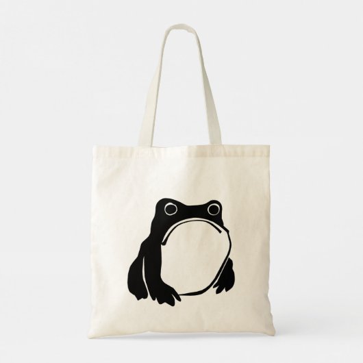 Grumpy Frog tekenen Japanse kunst van Matsumoto Ho Tote Bag (Achterkant)