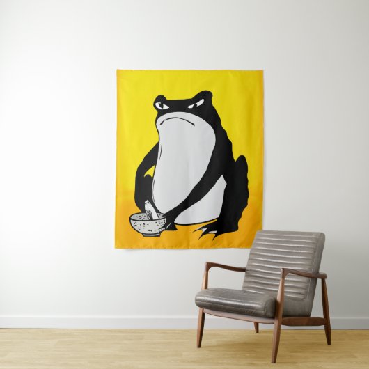 Grumpy Frog tekenen Japanse kunst van Matsumoto Ho Wandkleed (In situ)