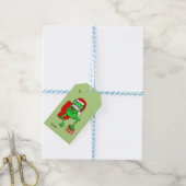 Grumpy Funny Christmas kikker Cadeaulabel (Met Touw)