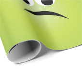 Grumpy Fuzzy Pear Face Grappig Fruit karakter Cadeaupapier (Rol Hoek)