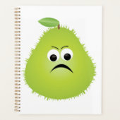 Grumpy Fuzzy Pear Face Grappig Fruit karakter Planner (Voorkant)