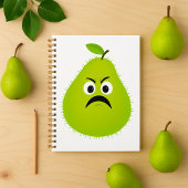 Grumpy Fuzzy Pear Face Grappig Fruit karakter Planner