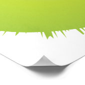 Grumpy Fuzzy Pear Face Grappig Fruit karakter Poster (Hoek)