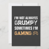 Grumpy Gamer Grappig Gaming Quote Kaart (Voorkant)
