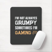 Grumpy Gamer Grappig Gaming Quote Muismat (Met muis)