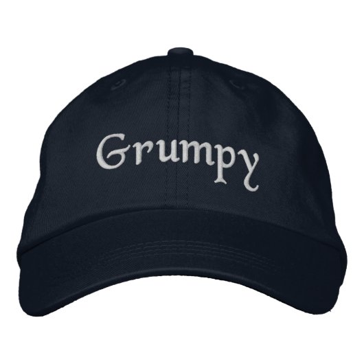 Grumpy geborduurde Baseball Hat Geborduurde Pet (Voorkant)