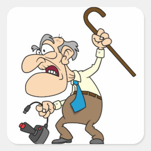 Grumpy Geezer Gamer Sticker