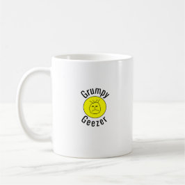 Grumpy Geezer Klein gebogen tekstlogo Koffiemok