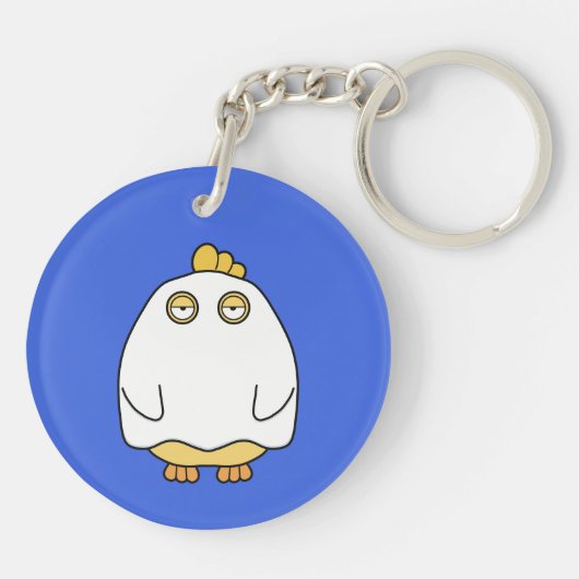 Grumpy Ghost Chick Sleutelhanger (Achterkant)