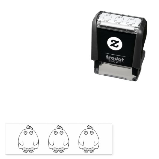 Grumpy Ghost Chick Zelfinktende Stempel (In situ)