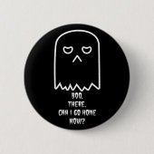 Grumpy Ghost Halloween Button (Voorkant)