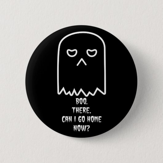 Grumpy Ghost Halloween Button (Voorkant)
