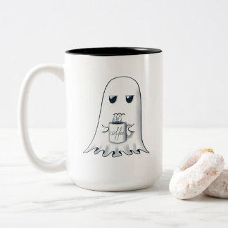 Grumpy Ghost met Coffee Mok Design